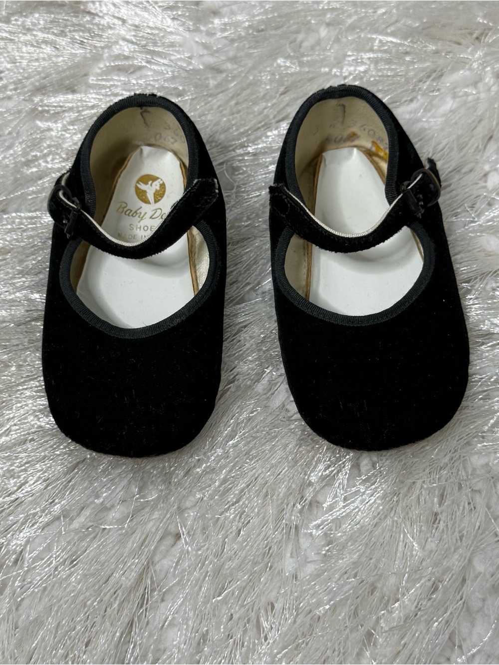 Baby Deer Black Velvet Mary Jane Shoes for Kids